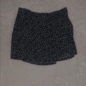 Floral Black Skirt